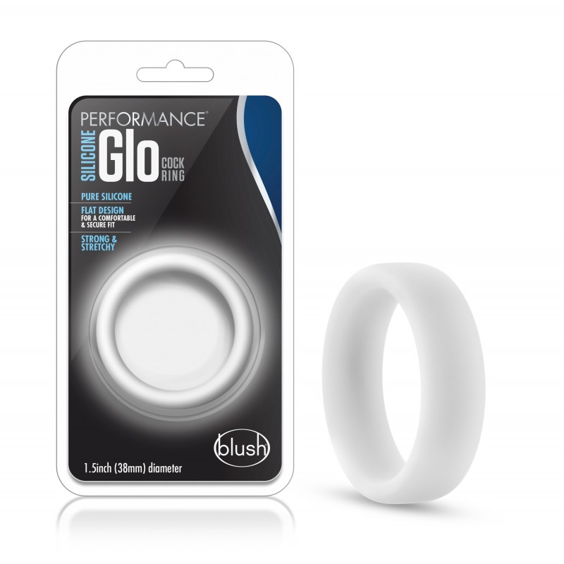 Performance Silicone Glo Cock Ring - White